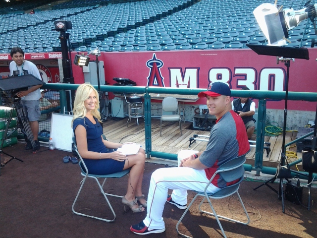 Kristine with Mike Trout